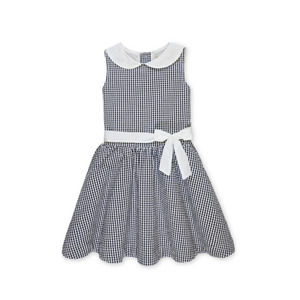 Hope & Henry Girls' Seersucker Peter Pan Collar Dress, Kids 12